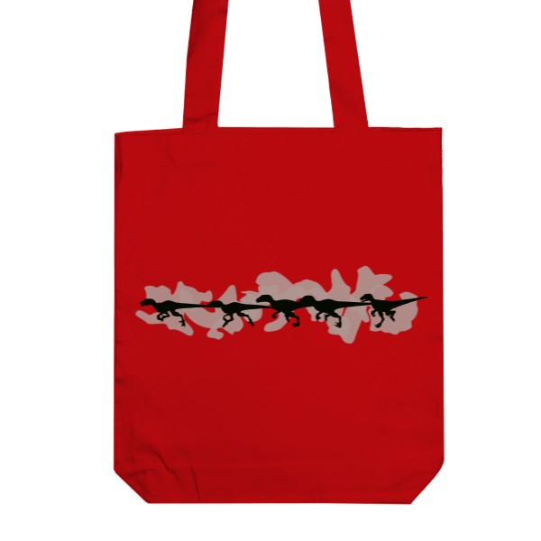 Organic cotton bag Gang of Raptors - black