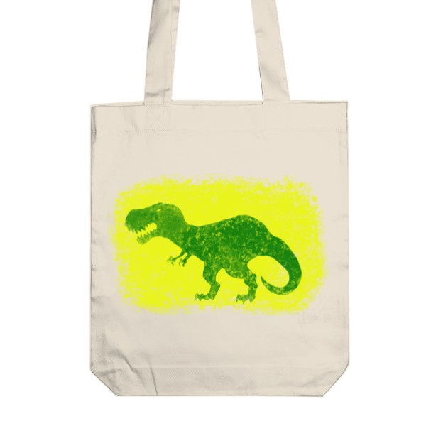 Taška z bio bavlny s potiskem T-rex Skica