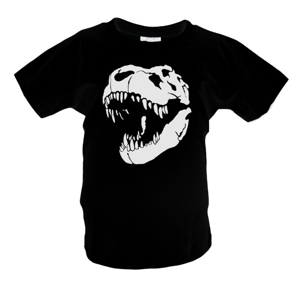 Tričko s potiskem Trix the T-Rex - Lebka - bílý - kids