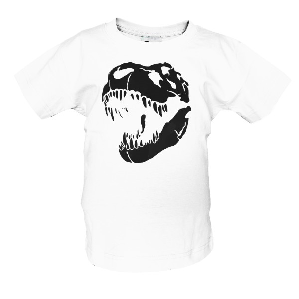 Tričko s potiskem Trix the T-Rex - Lebka - černý - Kids